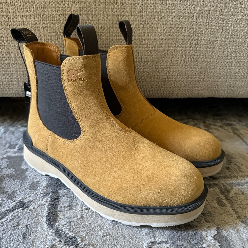 Sorel Women's Hi-Line Chelsea Waterproof Suede Ankle Boots Size 10 MSRP $175